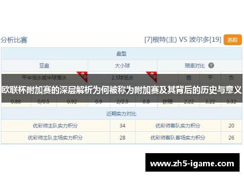 欧联杯附加赛的深层解析为何被称为附加赛及其背后的历史与意义 欧联杯附加赛的深层解析为何被称为附加赛及其背后的历史与意义